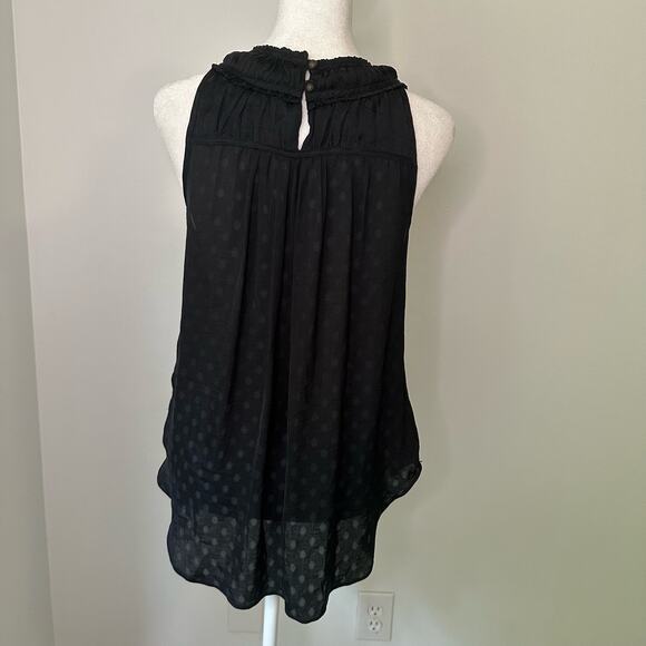 Maeve Anthropologie navy blue polka dot print sleeveless top size 2 - Picture 4 of 11